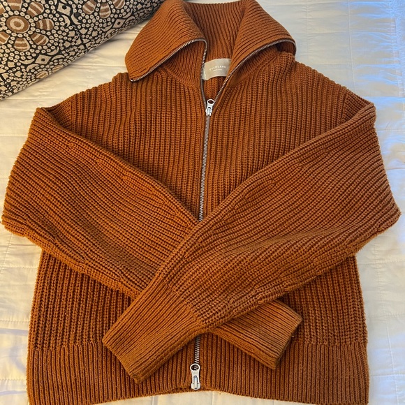 Everlane Set|Chunky Zip Cardigan & Pima Micro-rib Tee|Small - Picture 5 of 12